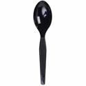 Dixie Medium-weight Disposable Teaspoons by GP Pro - Black - 1 Carton