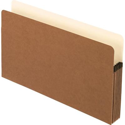 Pendaflex Legal Recycled File Pocket - 8 1/2" x 14" - 5 1/4" Expansion - 11 pt. - Redrope, Fiber - Red Fiber - 30% Recycled - 10 / Box