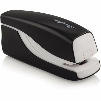 Swingline Breeze Automatic Stapler - Staples Upto 20 Sheet of 20lb Paper - Holds Upto 105 Staple - Half Strip - Staple Size: 0.25" - 4 x AA - Black - 1 Each