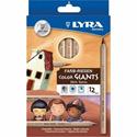 Lyra Color-Giants Skin Tone Colored Pencils - 6.3 mm Assorted Lead - 1 Set
