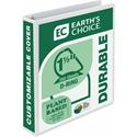 Samsill Earth's Choice Plant-based Durable View Binder - 1 1/2" Binder Capacity - Letter - 8 1/2" x 11" Sheet Size - 350 Sheet Capacity - Fastener(s): D-Ring - Pocket(s): 2 - Plastic, Chipboard - White - 1.07 lb - Recycled - Archival-safe, Clear Over