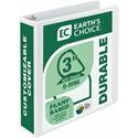 Samsill Earth's Choice Plant-based Durable View Binder - 3" Binder Capacity - Letter - 8 1/2" x 11" Sheet Size - 625 Sheet Capacity - Fastener(s): D-Ring - Pocket(s): 2 - Plastic, Chipboard - White - 1.33 lb - Recycled - Archival-safe, Clear Overlay,