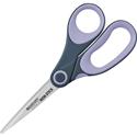 Westcott 8" Non-Stick Straight Scissors - 8" Overall Length - Straight-left/right - Titanium - Pointed Tip - Purple - 1 Each