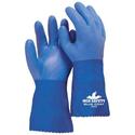 MCR Safety Blue Coat Seamless Gloves - Large Size - Blue - Seamless - 1 Pair