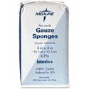 Medline Nonsterile Woven Gauze Sponges - 8 Ply - 4" Width x 4" Length - White - 200 / Box