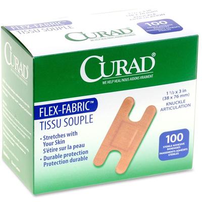 Medline Woven Adhesive Bandages - - 1.50" Width x 3" Length - Tan - 100 / Box