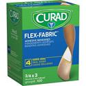 Curad Comfort Cloth Adhesive Fabric Bandages - - 0.75" Width x 3" Length - Tan - 100 / Box