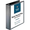 Business Source Round-ring View Binder - 2" Binder Capacity - Letter - 8 1/2" x 11" Sheet Size - 475 Sheet Capacity - Fastener(s): Round Ring - Pocket(s): 2, Internal - Polypropylene, Chipboard - Black - Wrinkle-free, Gap-free Ring, Clear Overlay, No