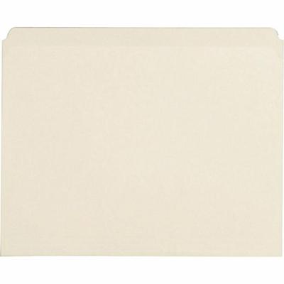 Business Source Straight Tab Cut Letter Recycled Top Tab File Folder - 8 1/2" x 11" - 3/4" Expansion - 11 pt. - Manila - Manila - 10% Recycled - 100 / Box