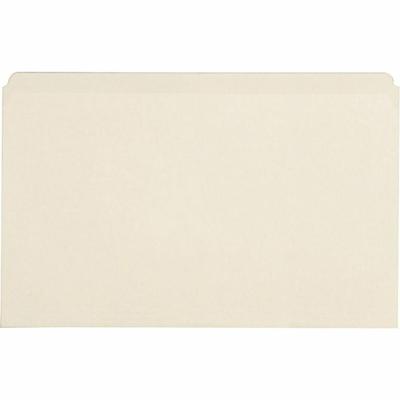 Business Source Straight Tab Cut Legal Recycled Top Tab File Folder - 8 1/2" x 14" - 10.5 pt. - Manila - Manila - 10% Recycled - 100 / Box