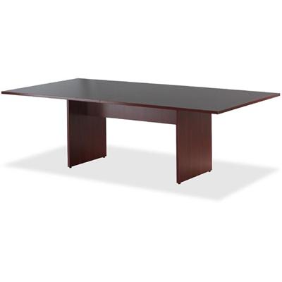 Lorell Essentials Rectangular Conference Tabletop - Rectangle Top - 48" Table Top Width x 96" Table Top Depth x 1.25" Table Top Thickness - 1" Height x 94.50" Width x 47.25" Depth - Conferencing - Assembly Required - Mahogany - 1 Each