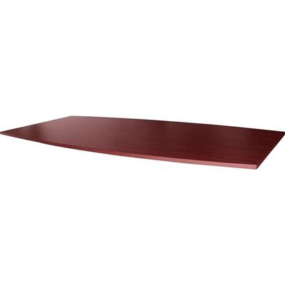 Lorell Essentials Boat-Shaped Conference Tabletop (Box 1 of 2) - Boat Top - 48" Table Top Width x 96" Table Top Depth x 1.25" Table Top Thickness - 1" Height x 94.50" Width x 47.25" Depth - Conferencing - Assembly Required - Mahogany - 1 Each
