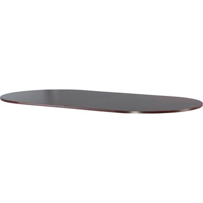 Lorell Essentials Oval Conference Tabletop - Oval Top - 48" Table Top Width x 96" Table Top Depth x 1.25" Table Top Thickness - 1" Height x 94.50" Width x 47.25" Depth - Conferencing - Assembly Required - Mahogany - 1 Each