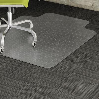 Lorell Standard Lip Low-pile Chairmat - Carpeted Floor - 48" Length x 36" Width x 0.122" Thickness - Lip Size 10" Length x 19" Width - Vinyl - Clear - 1 Each