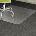 Lorell Low-Pile Chairmat - Carpeted Floor - 60" Length x 46" Width x 0.122" Thickness - Rectangular - Vinyl - Clear - 1 Each