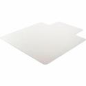 Lorell Plush-pile Wide-Lip Chairmat - Carpeted Floor - 60" Length x 46" Width x 0.173" Thickness - Lip Size 12" Length x 25" Width - Vinyl - Clear - 1 Each