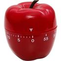Baumgartens Apple Timer RED - 1 Hour - For Office, Classroom, Kitchen, Game - Red