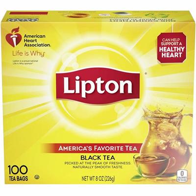 Lipton&reg; Classic Black Tea Bag - Black Tea - 1.3 oz Per Packet - 100 Teabag - 100 / Box
