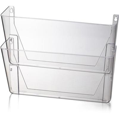 Officemate Mountable Wall File - 10.62" Height x 13" Width x 4.12" Depth - Clear - Plastic - 1 Box