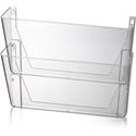 Officemate Mountable Wall File - 10.62" Height x 13" Width x 4.12" Depth - Clear - Plastic - 1 Box