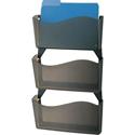 Officemate Unbreakable Wall Files - 26.50" Height x 13.25" Width x 3" Depth - Unbreakable - Smoke - Plastic - 1 Box