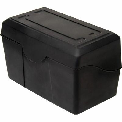 Advantus Index Card Holder - 4.8" Height x 7" Width x 4.8" Depth - Plastic - Black - 1 Each