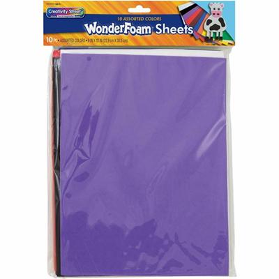 Creativity Street Wonderfoam Sheets - Craft - 12" Height x 9" Width - Assorted - Foam - 1 Pack