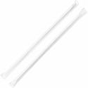 Genuine Joe Jumbo Translucent Straight Straws - 7.8" Length - Clear - 500 / Box