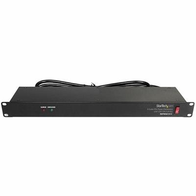 StarTech.com Rackmount PDU with 8 Outlets and SurgeProtection - 1U - NEMA 5-15P - 8 x NEMA 5-15R - 120 V AC - 1U - Horizontal - Rack-mountable