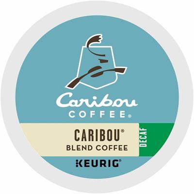 Caribou Coffee&reg; K-Cup Caribou Blend Decaf Coffee - Compatible with Keurig Brewer - Medium - K-Cup - Decaffeinated - 24 / Box