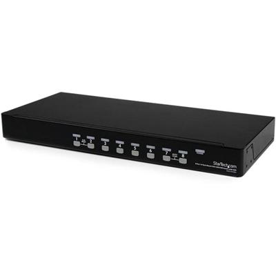 StarTech.com 8 Port 1U Rack Mount USB KVM Switch with OSD - 8 Computer(s) - 1920 x 1440 - 1U - Rack-mountable - TAA Compliant