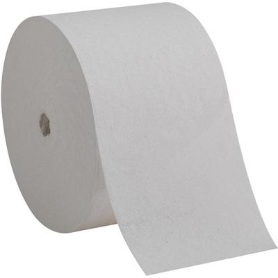 Compact Coreless Recycled Toilet Paper - 1 Ply - 3.85" Width x 4.05" Length - 3000 Sheets/Roll - 5.75" Roll Diameter - White - Fiber - 18 Rolls Per Carton - 18 / Carton