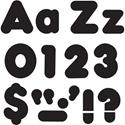 Trend Black 4" Casual Combo Ready Letters Set - Skill Learning: Number, Alphabet, Symbol - 20 x Number, 82 x Lowercase Letters, 50 x Uppercase Letters, 29 x Punctuation Marks Shape - Casual Style - Fade Resistant, Reusable, Easy to Use, Durable - Bla