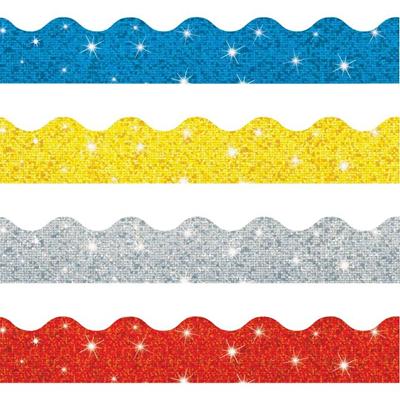 Trend Sparkle Terrific Trimmers Borders - 130 Shape - Blue, Silver, Yellow, Red - 1 Set
