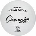 Champion Sports Rubber Volleyball - Rubber, Nylon - White - 1  Each