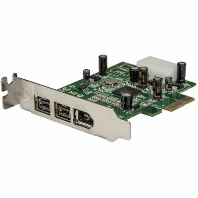 StarTech.com 3 Port 2b 1a Low Profile 1394 PCI Express FireWire Card Adapter - PCI - 800 MB/s - Plug-in Card - 3 Firewire Port(s) - 1 Firewire 400 Port(s) - 2 Firewire 800 Port(s) - PC, Mac, Linux - TAA Compliant