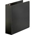 Business Source Basic Round-ring Binder - 3" Binder Capacity - Letter - 8 1/2" x 11" Sheet Size - 3 Ring(s) - Fastener(s): Round Ring - Pocket(s): Inside Front & Back - Vinyl - Black - 1.20 lb - Exposed Rivet, Non Locking Mechanism, Sheet Lifter, Ope