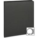 Business Source Basic Round-ring Binder - 1" Binder Capacity - Letter - 8 1/2" x 11" Sheet Size - 3 Ring(s) - Fastener(s): Round Ring - Pocket(s): Inside Front & Back - Chipboard, Polypropylene - Black - 9.60 oz - Exposed Rivet, Non Locking Mechanism