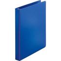 Business Source Basic Round-ring Binder - 1" Binder Capacity - Letter - 8 1/2" x 11" Sheet Size - 225 Sheet Capacity - 3 Ring(s) - Fastener(s): Round Ring - Pocket(s): Inside Front & Back - Chipboard, Polypropylene - Dark Blue - 12.80 oz - Exposed Ri