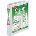 Cardinal&reg; Xtralife ClearVue Locking Slant-D Binder - 1" Binder Capacity - Letter - 8 1/2" x 11" Sheet Size - 270 Sheet Capacity - 1" Spine Width - 3 Ring(s) - Fastener(s): D-Ring - Pocket(s): 2, Inside Front & Back - Polyolefin - White - 14.40 oz