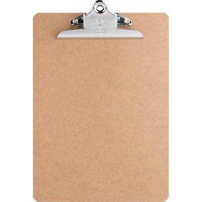 Business Source Hardboard Clipboard - Standard - 9" x 12 1/2" Sheet Size - Hardboard - Brown - 1 Each