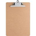 Business Source Hardboard Clipboard - Standard - 9" x 12 1/2" Sheet Size - Hardboard - Brown - 1 Each