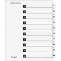 Cardinal&reg; OneStep Numbered Index System - 10 x Divider(s) - Printed Tab(s) - Digit - 1-10 - 10 Tab(s)/Set - 9" Divider Width x 11" Divider Length - Letter - 8.50" Width x 11" Length - 3 Hole Punched - White Divider - White Tab(s) - Reinforced Tab