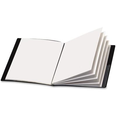 Cardinal&reg; ShowFile 50132 Letter Presentation Book - 8 1/2" x 11" - 24 Sheets Capacity - 12 Internal Pocket(s) - Poly - Black - Acid-free, Clear Overlay, Non-stick, PVC-free - 1 Each