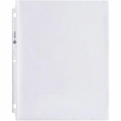 Business Source Top-Loading Poly Sheet Protectors - 11" Height x 9" Width x 1.9 mil Thickness - For Letter 8 1/2" x 11" Sheet - 3 x Holes - Ring Binder - Rectangular - Clear - Polypropylene - 100 / Box