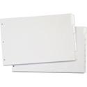 Cardinal&reg; Write 'n Erase Special Mylar Tab Dividers - 5 x Divider(s) - Write-on Tab(s) - 5 Tab(s)/Set - 17.5" Divider Width x 11.50" Divider Length - Tabloid - 11" Width x 17" Length - White Divider - White Tab(s) - Reinforced Tab, Reinforced Hol