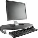 Kantek Monitor Stand with Keyboard Storage - Up to 21" Screen Support - 80 lb Load Capacity - LCD, CRT Display Type Supported - 3" Height x 23" Width x 13.25" Depth - Desktop - Medium Density Fiberboard (MDF) - Black