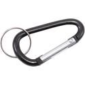 Advantus Split Key Ring Carabiner Key Ring - Aluminum - Black - 10 / Pack