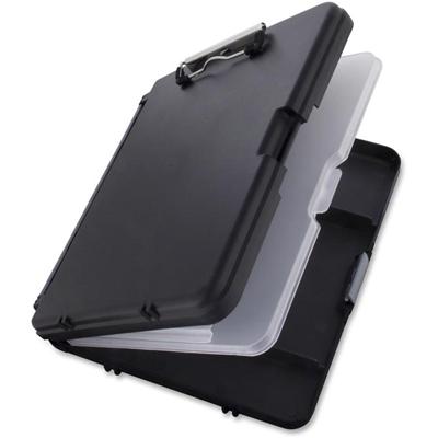 Saunders WorkMate II Poly Storage Clipboard - 11" Sheet Size - Polypropylene - Black - 1 Each