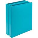 Samsill Earth's Choice Plant-based View Binders - 1" Binder Capacity - Letter - 8 1/2" x 11" Sheet Size - 200 Sheet Capacity - 3 Ring(s) - Fastener(s): Round Ring - Pocket(s): 2, Internal - Chipboard, Polypropylene, Plastic - Turquoise - 1.34 lb - Re